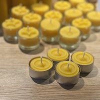 Teelichter aus Bienenwachs in Aludöschen (Auslaufmodell)